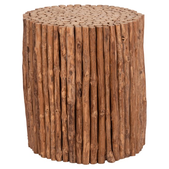 ΤΡΑΠΕΖΙ ΣΑΛΟΝΙΟΥ ΣΤΡΟΓΓΥΛΟ DRIFTER HM4443 DRIFTWOOD ΣΕ ΦΥΣΙΚΟ ΧΡΩΜΑ Φ36x40Υεκ