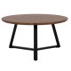 ΤΡΑΠΕΖΙ ΣΑΛΟΝΙΟΥ ΣΤΡΟΓΓΥΛΟ ROCKET HM9586.04 MDF WALNUT-ΜΑΥΡΗ ΣΑΓΡΕ ΒΑΣΗ Φ80x42Υεκ.