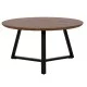 ΤΡΑΠΕΖΙ ΣΑΛΟΝΙΟΥ ΣΤΡΟΓΓΥΛΟ ROCKET HM9586.04 MDF WALNUT-ΜΑΥΡΗ ΣΑΓΡΕ ΒΑΣΗ Φ80x42Υεκ.