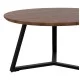 ΤΡΑΠΕΖΙ ΣΑΛΟΝΙΟΥ ΣΤΡΟΓΓΥΛΟ ROCKET HM9586.04 MDF WALNUT-ΜΑΥΡΗ ΣΑΓΡΕ ΒΑΣΗ Φ80x42Υεκ.
