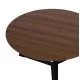 ΤΡΑΠΕΖΙ ΣΑΛΟΝΙΟΥ ΣΤΡΟΓΓΥΛΟ ROCKET HM9586.04 MDF WALNUT-ΜΑΥΡΗ ΣΑΓΡΕ ΒΑΣΗ Φ80x42Υεκ.