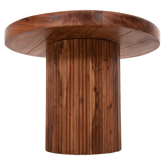 ΤΡΑΠΕΖΙ ΣΑΛΟΝΙΟΥ ΣΤΡΟΓΓΥΛΟ RAJJEH HM9693 ΜΑΣΙΦ ΑΚΑΚΙΑ ΦΥΣΙΚΟ ΧΡΩΜΑ Φ60x45Υεκ.