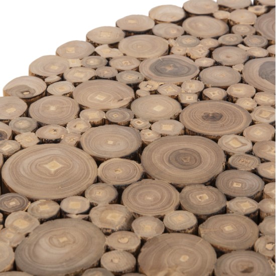 ΤΡΑΠΕΖΙ ΣΑΛΟΝΙΟΥ ΣΤΡΟΓΓΥΛΟ COOTER HM9864 ΚΛΑΔΙΑ TEAK-ΦΥΣΙΚΟ Φ60,5x46Υεκ.