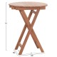 ΤΡΑΠΕΖΙ ΣΚΗΝΟΘΕΤΗ ΣΤΡΟΓΓΥΛΟ HEIDEL HM18120 ΞΥΛΟ TEAK--ΦΥΣΙΚΟ Φ60x75Υεκ.