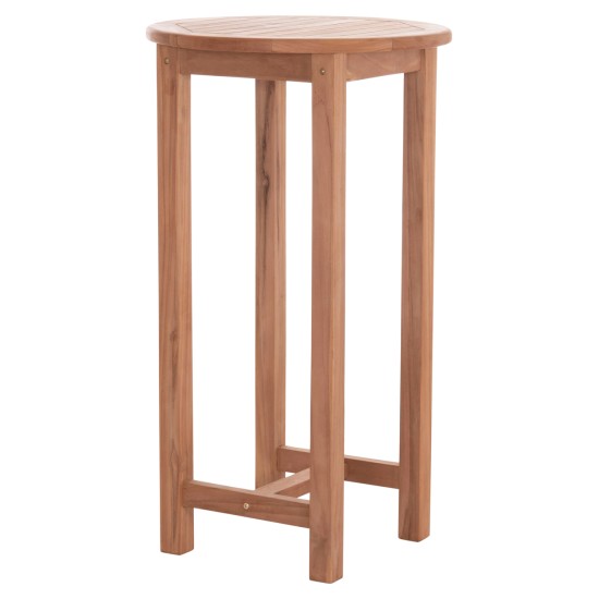 ΤΡΑΠΕΖΙ/ΣΤΑΝΤ ΜΠΑΡ ΣΤΡΟΓΓΥΛΟ PRESSCOT HM18114 ΞΥΛΟ TEAK--ΦΥΣΙΚΟ Φ60x105Υεκ.