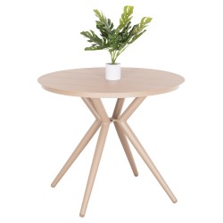 ΤΡΑΠΕΖΙ ΣΤΡΟΓΓΥΛΟ ΑΛΟΥΜΙΝΙΟΥ HIGER HM6289.04 ΚΑΠΟΥΤΣΙΝΟ Φ90x74Yεκ.