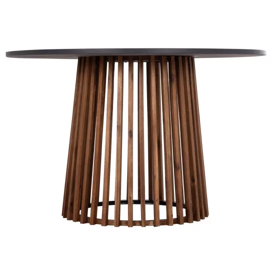 ΤΡΑΠΕΖΙ ΣΤΡΟΓΓΥΛΟ ΕΞ.ΧΩΡΟΥ CRISTOBAL HM6235 ΞΥΛΟ ΑΚΑΚΙΑΣ-CEMENT TOP Φ120x77Υεκ