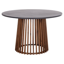 ΤΡΑΠΕΖΙ ΣΤΡΟΓΓΥΛΟ ΕΞ.ΧΩΡΟΥ CRISTOBAL HM6235 ΞΥΛΟ ΑΚΑΚΙΑΣ-CEMENT TOP Φ120x77Υεκ