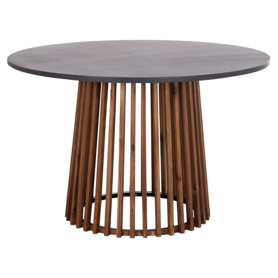 ΤΡΑΠΕΖΙ ΣΤΡΟΓΓΥΛΟ ΕΞ.ΧΩΡΟΥ CRISTOBAL HM6235 ΞΥΛΟ ΑΚΑΚΙΑΣ-CEMENT TOP Φ120x77Υεκ