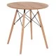 ΤΡΑΠΕΖΙ MINIMAL ΣΤΡΟΓΓΥΛΟ HM0059.04 MDF ΣΕ ΦΥΣΙΚΟ-ΠΟΔΙΑ ΟΞΙΑΣ ΦΥΣΙΚΟ Φ80Χ72Υεκ.
