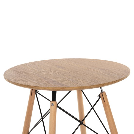 ΤΡΑΠΕΖΙ ΣΤΡΟΓΓΥΛΟ MINIMAL HM0060.04 ΦΥΣΙΚΟ ΧΡΩΜΑ MDF-ΠΟΔΙΑ ΟΞΙΑΣ ΣΕ ΦΥΣΙΚΟ ΧΡΩΜΑ Φ60Χ76Υεκ.