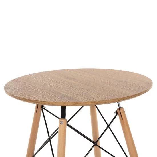 ΤΡΑΠΕΖΙ ΣΤΡΟΓΓΥΛΟ MINIMAL HM0060.04 ΦΥΣΙΚΟ ΧΡΩΜΑ MDF-ΠΟΔΙΑ ΟΞΙΑΣ ΣΕ ΦΥΣΙΚΟ ΧΡΩΜΑ Φ60Χ76Υεκ.
