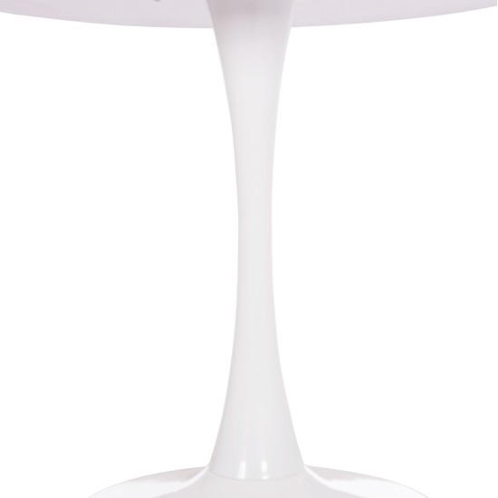 ΤΡΑΠΕΖΙ ΣΤΡΟΓΓΥΛΟ BROLIN HM18141.01 MDF TOP-ΒΑΣΗ ΜΕΤΑΛΛΙΚΗ--ΛΕΥΚΟ Φ90x73Υεκ