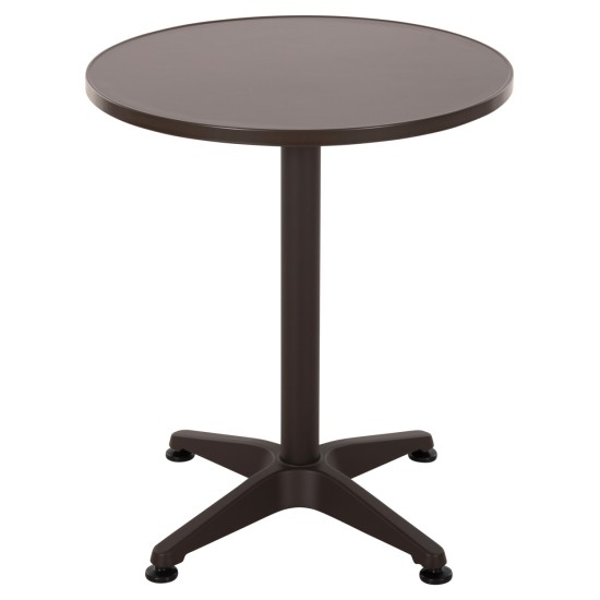 ΤΡΑΠΕΖΙ ΣΤΡΟΓΓΥΛΟ GOSS HM5974.02 ΑΛΟΥΜΙΝΙΟ ΚΑΦΕ Φ60x70Υεκ. ΤΡΑΠΕΖΙ ΣΤΡΟΓΓΥΛΟ GOSS HM5974.02 ΑΛΟΥΜΙΝΙΟ ΚΑΦΕ Φ60x70Υεκ.