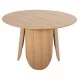 ΤΡΑΠΕΖΙ ΣΤΡΟΓΓΥΛΟ DENTY HM9612.01 MDF ΜΕ ΚΑΠΛΑΜΑ ΔΡΥΟΣ-ΧΡΩΜΑ ΔΡΥΟΣ Φ120x75Υεκ.