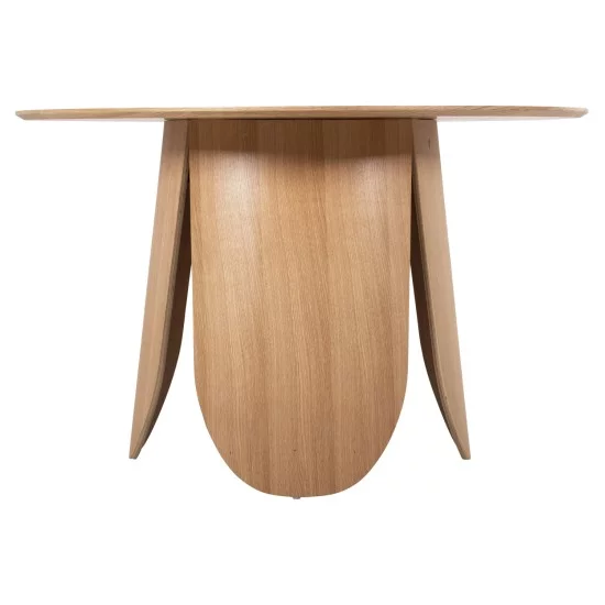 ΤΡΑΠΕΖΙ ΣΤΡΟΓΓΥΛΟ DENTY HM9612.01 MDF ΜΕ ΚΑΠΛΑΜΑ ΔΡΥΟΣ-ΧΡΩΜΑ ΔΡΥΟΣ Φ120x75Υεκ.