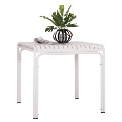 ΤΡΑΠΕΖΙ ΤΕΤΡΑΓΩΝΟ ΑΛΟΥΜΙΝΙΟΥ RACHEL HM6338.02 ΛΕΥΚΟ 80x80x75Υεκ.