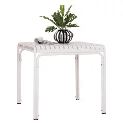 ΤΡΑΠΕΖΙ ΤΕΤΡΑΓΩΝΟ ΑΛΟΥΜΙΝΙΟΥ RACHEL HM6338.02 ΛΕΥΚΟ 80x80x75Υεκ.