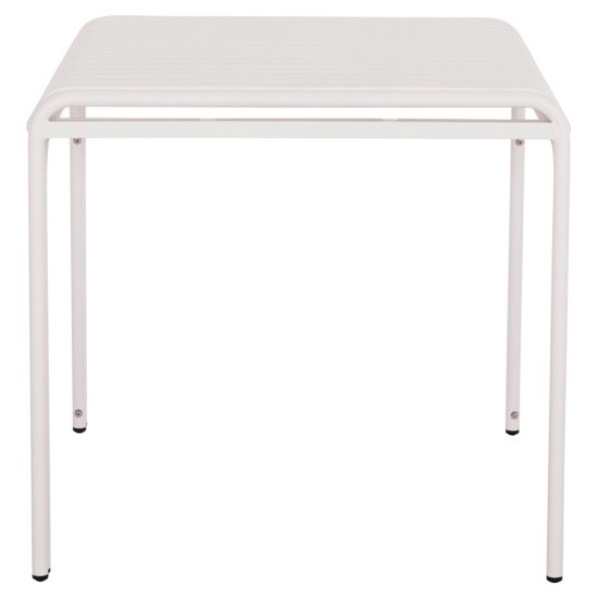 ΤΡΑΠΕΖΙ ΤΕΤΡΑΓΩΝΟ ΑΛΟΥΜΙΝΙΟΥ RACHEL HM6338.02 ΛΕΥΚΟ 80x80x75Υεκ.