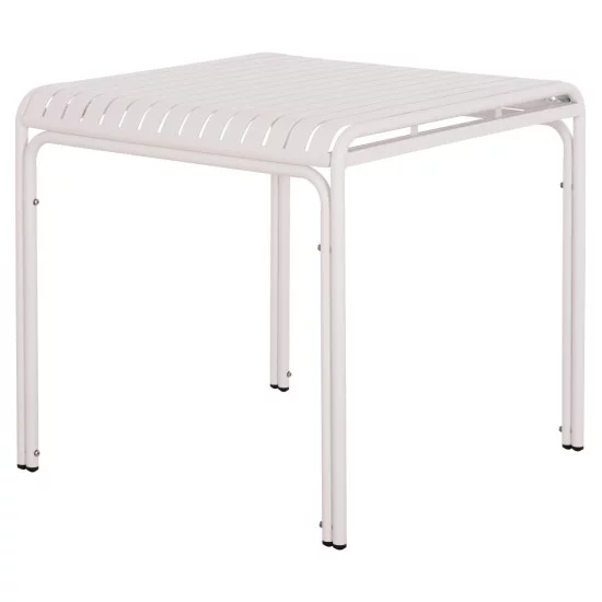 ΤΡΑΠΕΖΙ ΤΕΤΡΑΓΩΝΟ ΑΛΟΥΜΙΝΙΟΥ RACHEL HM6338.02 ΛΕΥΚΟ 80x80x75Υεκ.