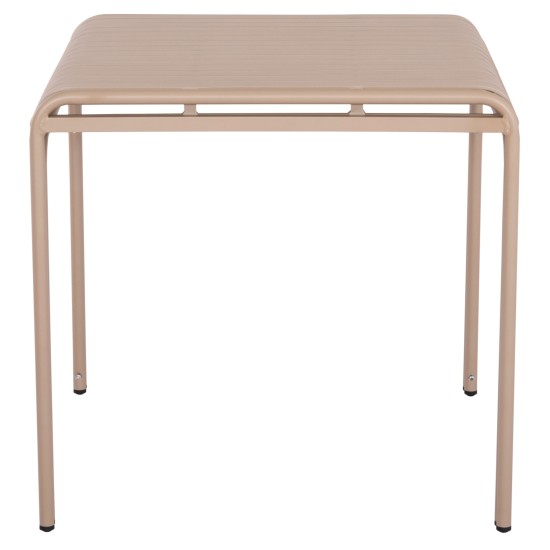 ΤΡΑΠΕΖΙ ΤΕΤΡΑΓΩΝΟ ΑΛΟΥΜΙΝΙΟΥ RACHEL HM6338.04 ΣΑΜΠΑΝΙ 80x80x76Υεκ.