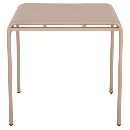 ΤΡΑΠΕΖΙ ΤΕΤΡΑΓΩΝΟ ΑΛΟΥΜΙΝΙΟΥ RACHEL HM6338.04 ΣΑΜΠΑΝΙ 80x80x76Υεκ.