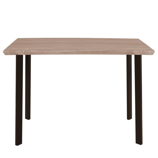 ΤΡΑΠΕΖΙ ΤΡΑΠΕΖΑΡΙΑΣ PALANI 110X70 SONAMA ΜΕ ΜΑΥΡΑ ΠΟΔΙΑ HM8333