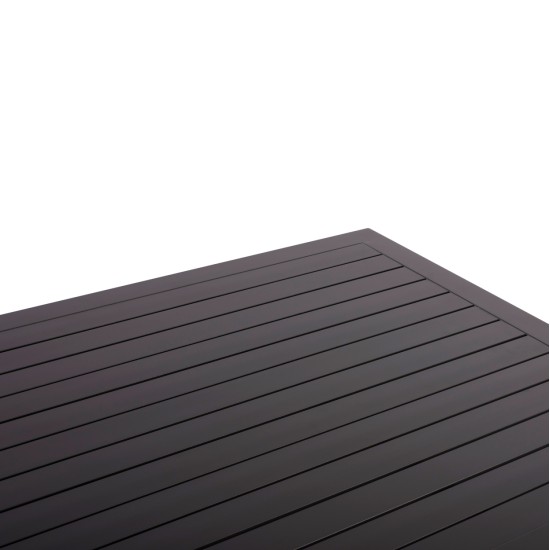ΤΡΑΠΕΖΙ ΤΡΑΠΕΖΑΡΙΑΣ ΑΛΟΥΜΙΝΙΟΥ SAHIRA HM5571.02 ΑΝΘΡΑΚΙ 140Χ80X75,5Υεκ.