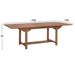 TΡΑΠΕΖΙ ΤΡΑΠΕΖΑΡΙΑΣ ΑΝΟΙΓΟΜΕΝΟ CRANDER HM6376 ΞΥΛΟ TEAK ΣΕ ΦΥΣΙΚΟ 180-240x100x76Υεκ