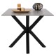 ΤΡΑΠΕΖΙ ΤΡΑΠΕΖΑΡΙΑΣ SYNTEC HM9308.03 SINTERED STONE ΓΚΡΙ ΜΕΤΑΛΛΙΚΑ ΠΟΔΙΑ 160x90x75Υεκ.