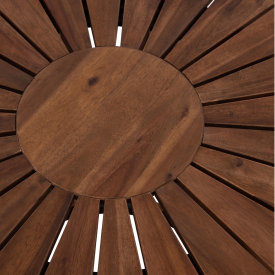 ΤΡΑΠΕΖΙ ΤΡΑΠΕΖΑΡΙΑΣ ΕΞ.ΧΩΡΟΥ CRISTOBAL HM6234 ΞΥΛΟ ΑΚΑΚΙΑΣ-ΜΕΤΑΛΛΟ Φ120x76Υεκ