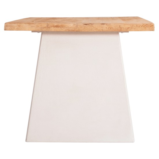 ΤΡΑΠΕΖΙ ΣΕΙΡΑ SANTORINI HM18042 ΤΟΠ ΞΥΛΟ ΕΛΑΤΟΥ-ΠΟΔΙΑ MDF ΥΠΟΛΕΥΚΑ 179x90x75Υεκ.