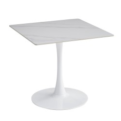 ΤΡΑΠΕΖΙ ΤΡΑΠΕΖΑΡΙΑΣ TETRAN HM18315.01 ΒΑΣΗ ΛΕΥΚΗ--SINTERED STONE SNOW WHITE 80x80x74Υεκ