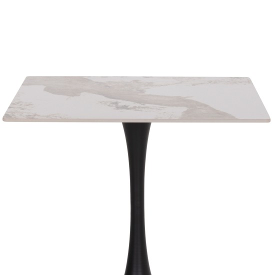 ΤΡΑΠΕΖΙ ΤΡΑΠΕΖΑΡΙΑΣ TETRAN HM18315.02 ΒΑΣΗ ΜΑΥΡΗ--SINTERED STONE PANDORA 80x80x73Υεκ