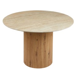 ΤΡΑΠΕΖΙ ΤΡΑΠΕZΑΡΙΑΣ TWIL HM18324 ΚΕΡΑΜΙΚΟ TOP ΟΨΗ ΤΡΑΒΕΡΤΙΝΑΣ-MDF ΒΑΣΗ Φ120x76Υεκ