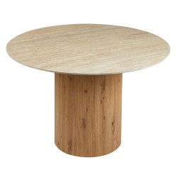 ΤΡΑΠΕΖΙ ΤΡΑΠΕZΑΡΙΑΣ TWIL HM18324 ΚΕΡΑΜΙΚΟ TOP ΟΨΗ ΤΡΑΒΕΡΤΙΝΑΣ-MDF ΒΑΣΗ Φ120x76Υεκ