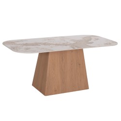 ΤΡΑΠΕΖΙ ΤΡΑΠΕΖΑΡΙΑΣ NORDU HM18414 MDF ΒΑΣΗ ΣΕ ΦΥΣΙΚΟ--ΚΕΡΑΜΙΚΟ TOP 180x90x76Υεκ.