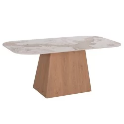 ΤΡΑΠΕΖΙ ΤΡΑΠΕΖΑΡΙΑΣ NORDU HM18414 MDF ΒΑΣΗ ΣΕ ΦΥΣΙΚΟ--ΚΕΡΑΜΙΚΟ TOP 180x90x76Υεκ.