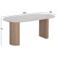 ΤΡΑΠΕΖΙ ΤΡΑΠΕΖΑΡΙΑΣ MELLOW HM18416 MDF ΠΟΔΙΑ ΣΕ ΦΥΣΙΚΟ--ΚΕΡΑΜΙΚΟ TOP 180x90x76Υεκ.