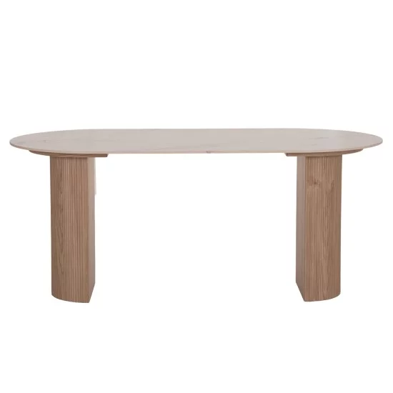 ΤΡΑΠΕΖΙ ΤΡΑΠΕΖΑΡΙΑΣ MELLOW HM18416 MDF ΠΟΔΙΑ ΣΕ ΦΥΣΙΚΟ--ΚΕΡΑΜΙΚΟ TOP 180x90x76Υεκ.