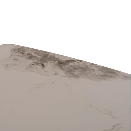ΤΡΑΠΕΖΙ ΤΡΑΠΕΖΑΡΙΑΣ MINAO HM18418 MDF ΠΟΔΙΑ ΣΕ ΣΚΟΥΡΟ ΓΚΡΙ--ΚΕΡΑΜΙΚΟ TOP 160x90x75Υεκ