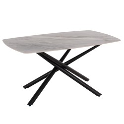ΤΡΑΠΕΖΙ ΤΡΑΠΕΖΑΡΙΑΣ ISKA HM18420 ΚΕΡΑΜΙΚΟ TOP ΣΕ ΛΕΥΚΟ/ΚΑΦΕ ΜΑΡΜΑΡΟ 160x90x79Υεκ