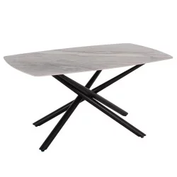ΤΡΑΠΕΖΙ ΤΡΑΠΕΖΑΡΙΑΣ ISKA HM18420 ΚΕΡΑΜΙΚΟ TOP ΣΕ ΛΕΥΚΟ/ΚΑΦΕ ΜΑΡΜΑΡΟ 160x90x79Υεκ