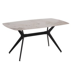 ΤΡΑΠΕΖΙ ΤΡΑΠΕΖΑΡΙΑΣ AIKA HM18421 ΚΕΡΑΜΙΚΟ TOP ΣΕ ΛΕΥΚΟ/ΧΡΥΣΟ ΜΑΡΜΑΡΟ 160x90x79Υεκ