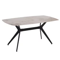 ΤΡΑΠΕΖΙ ΤΡΑΠΕΖΑΡΙΑΣ AIKA HM18421 ΚΕΡΑΜΙΚΟ TOP ΣΕ ΛΕΥΚΟ/ΧΡΥΣΟ ΜΑΡΜΑΡΟ 160x90x79Υεκ