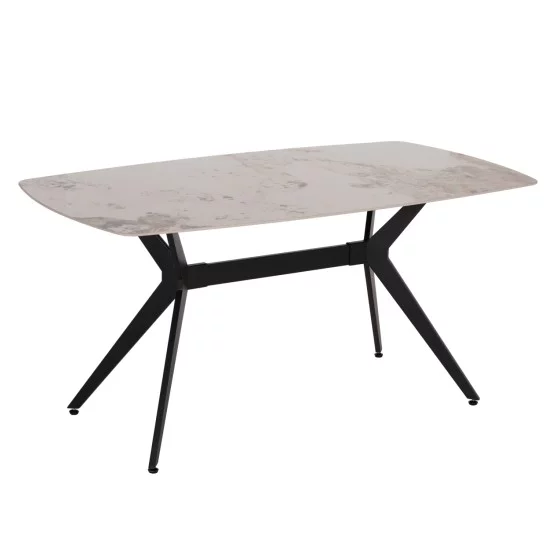 ΤΡΑΠΕΖΙ ΤΡΑΠΕΖΑΡΙΑΣ AIKA HM18421 ΚΕΡΑΜΙΚΟ TOP ΣΕ ΛΕΥΚΟ/ΧΡΥΣΟ ΜΑΡΜΑΡΟ 160x90x79Υεκ