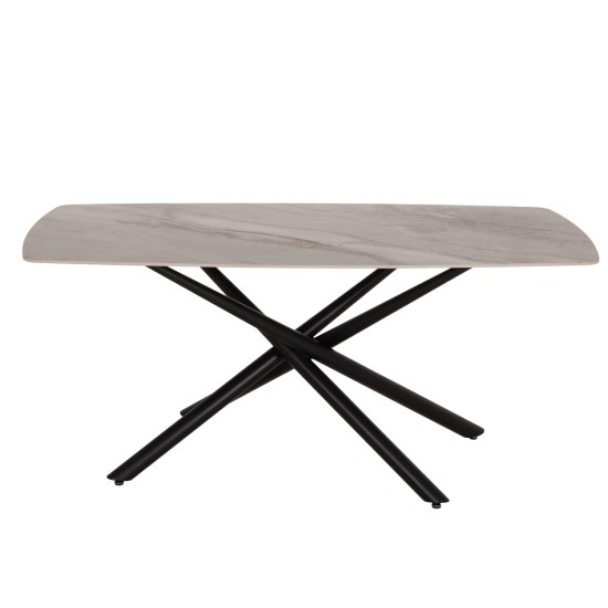 ΤΡΑΠΕΖΙ ΤΡΑΠΕΖΑΡΙΑΣ ISKA HM18423 ΚΕΡΑΜΙΚΟ TOP ΣΕ ΛΕΥΚΟ/ΚΑΦΕ ΜΑΡΜΑΡΟ 178x89x79Υεκ