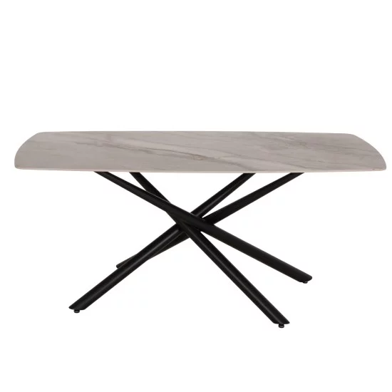 ΤΡΑΠΕΖΙ ΤΡΑΠΕΖΑΡΙΑΣ ISKA HM18423 ΚΕΡΑΜΙΚΟ TOP ΣΕ ΛΕΥΚΟ/ΚΑΦΕ ΜΑΡΜΑΡΟ 178x89x79Υεκ