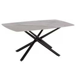 ΤΡΑΠΕΖΙ ΤΡΑΠΕΖΑΡΙΑΣ ISKA HM18423 ΚΕΡΑΜΙΚΟ TOP ΣΕ ΛΕΥΚΟ/ΚΑΦΕ ΜΑΡΜΑΡΟ 178x89x79Υεκ