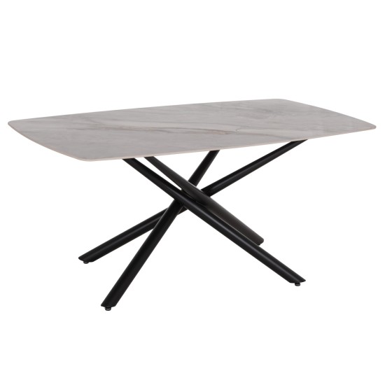 ΤΡΑΠΕΖΙ ΤΡΑΠΕΖΑΡΙΑΣ ISKA HM18423 ΚΕΡΑΜΙΚΟ TOP ΣΕ ΛΕΥΚΟ/ΚΑΦΕ ΜΑΡΜΑΡΟ 178x89x79Υεκ